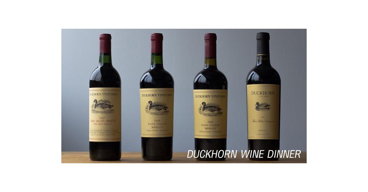 The upcoming event : Duckhorn wine dinner, 23 มีนาคม 2017