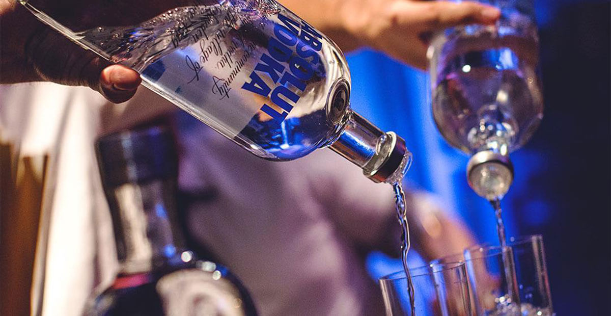 Absolut Vodka Pouring