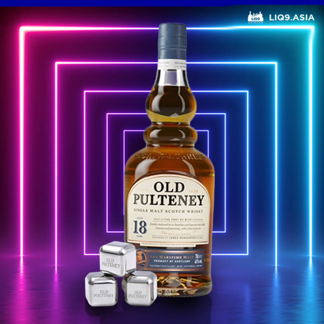 Old Pulteney 18 year and Stainless Ice Cubes