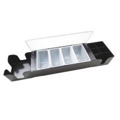 Jiggers  4 Section Condiment Holder & Bar Caddie in One