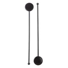Jiggers  Black 7" Stirrer with Disc Top  (250 piece per bag)