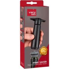 Vacu Vin  Wine Saver Black (1 Pump, 2 Wine Stoppers)