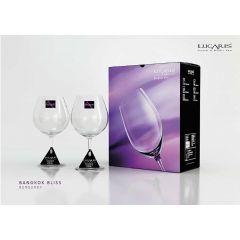 Lucaris Bangkok Bliss Burgundy Glass (750 ml) ( Pack 2 piece)