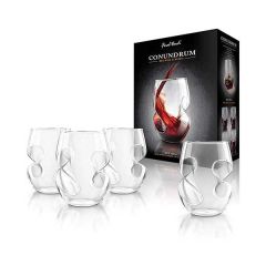 Final Touch Conundrum Red Wine Glasses (Set of 4)